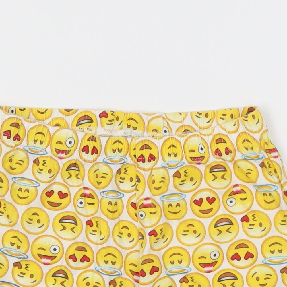 F&F Girls Yellow   Cut-Off Shorts Size 9-10 Years