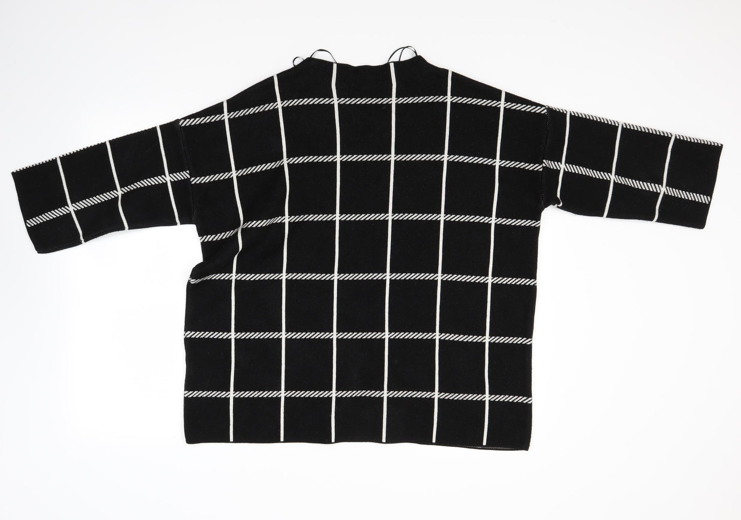 F&F Womens Black Check  Pullover Jumper Size 16