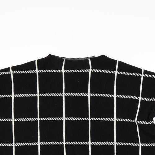 F&F Womens Black Check  Pullover Jumper Size 16