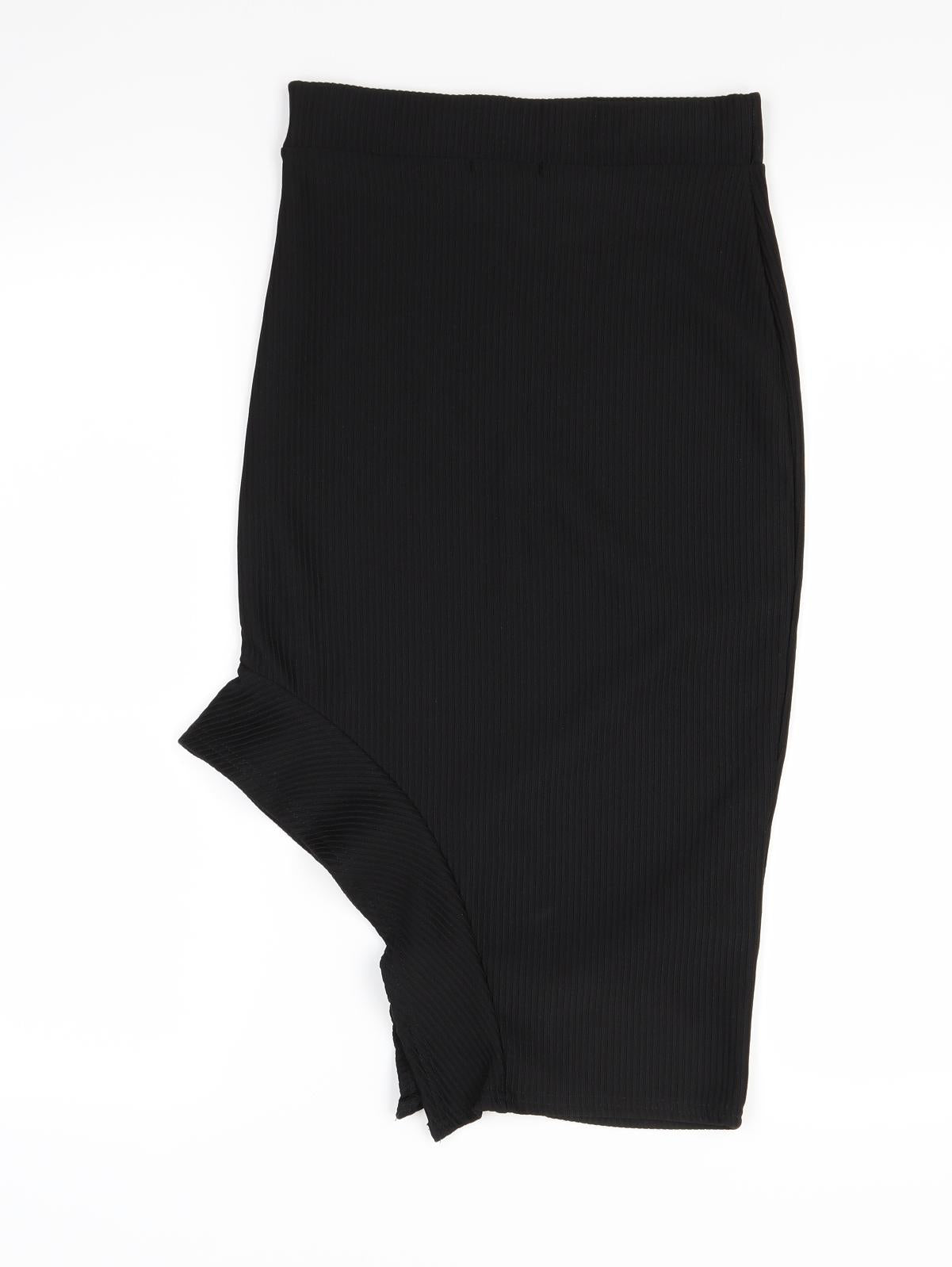 PRETTYLITTLETHING Womens Black   Bandage Skirt Size 8