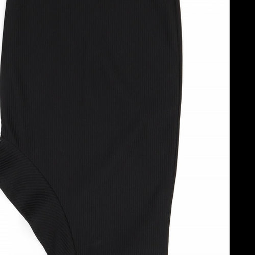 PRETTYLITTLETHING Womens Black   Bandage Skirt Size 8