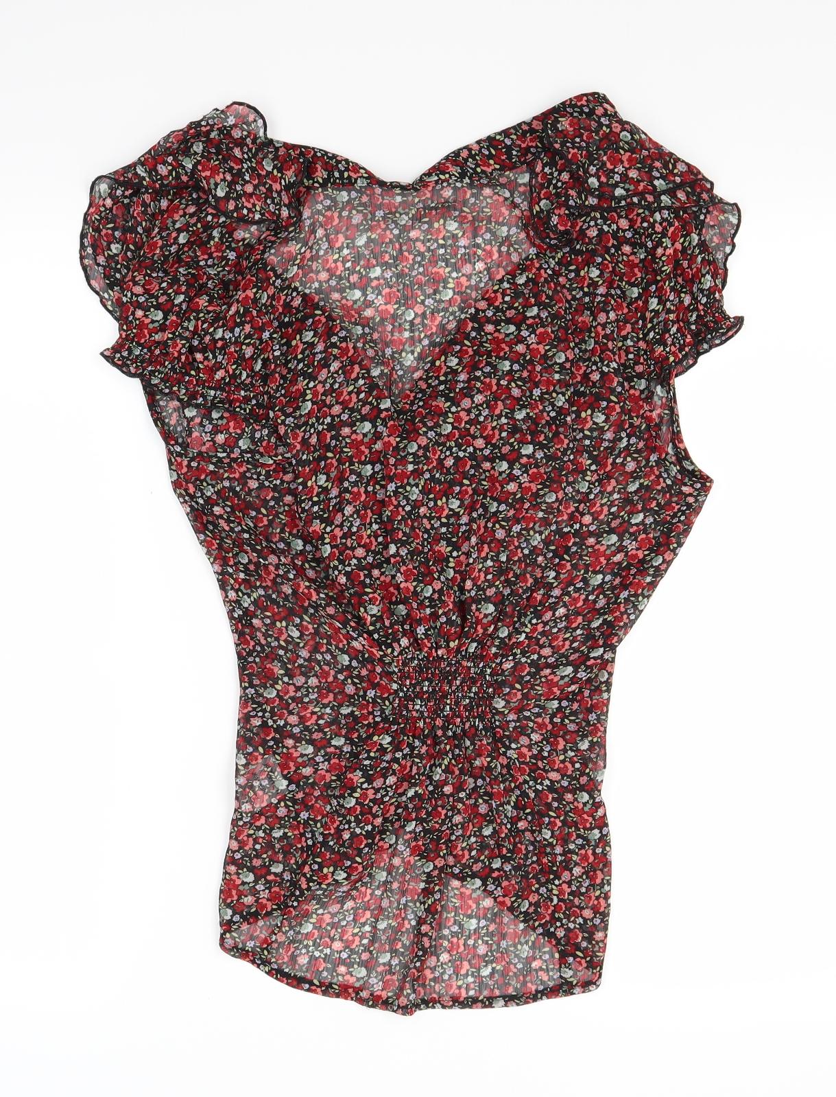 Jane Norman Womens Multicoloured Floral  Basic Blouse Size 14