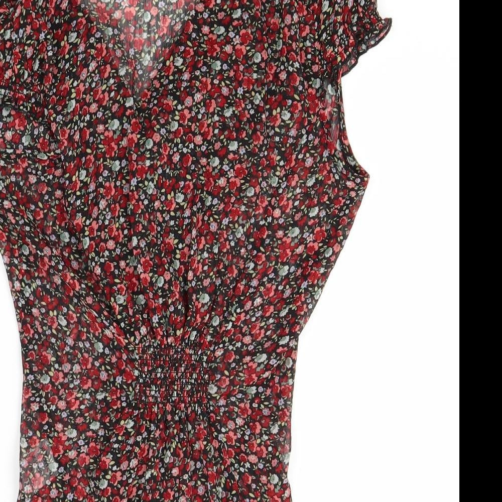 Jane Norman Womens Multicoloured Floral  Basic Blouse Size 14