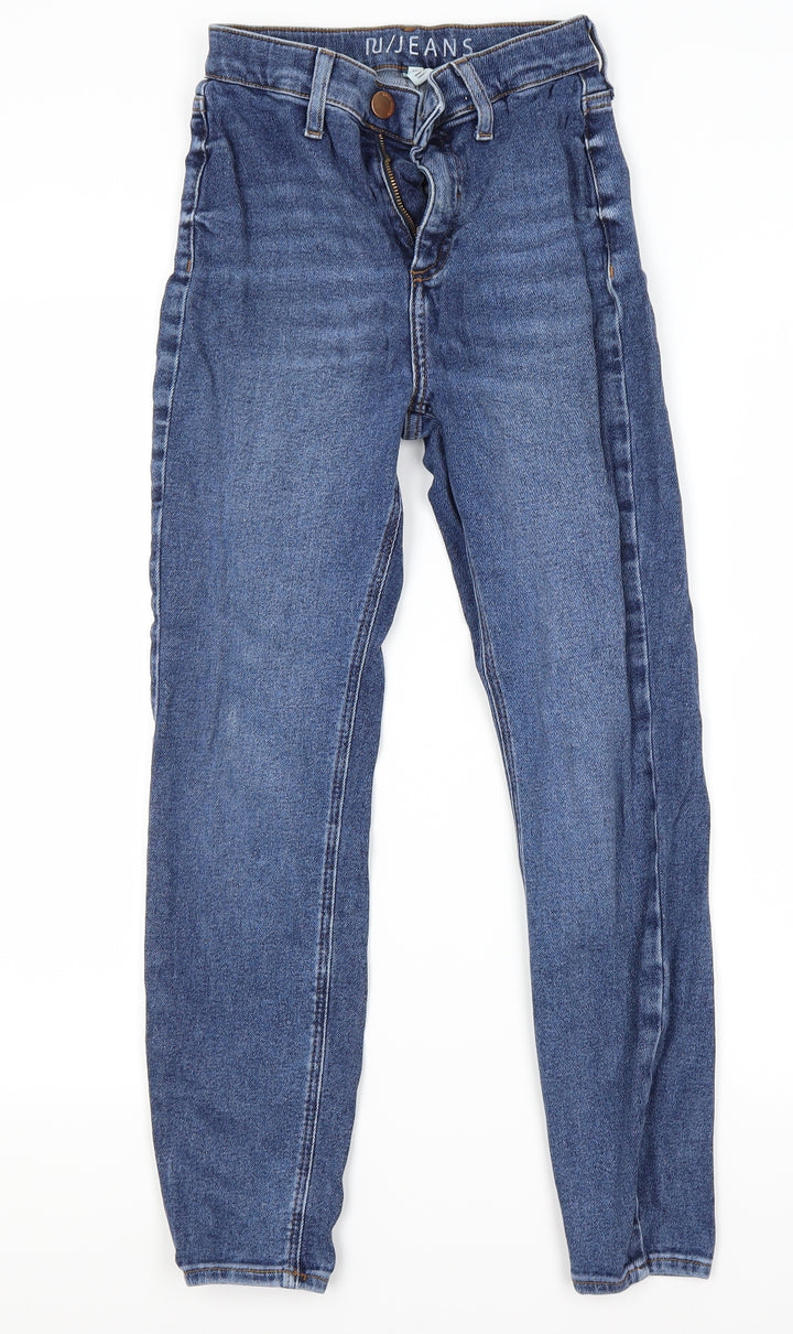 Preworn Womens Blue Denim Skinny Jeans Size 8 L27 in