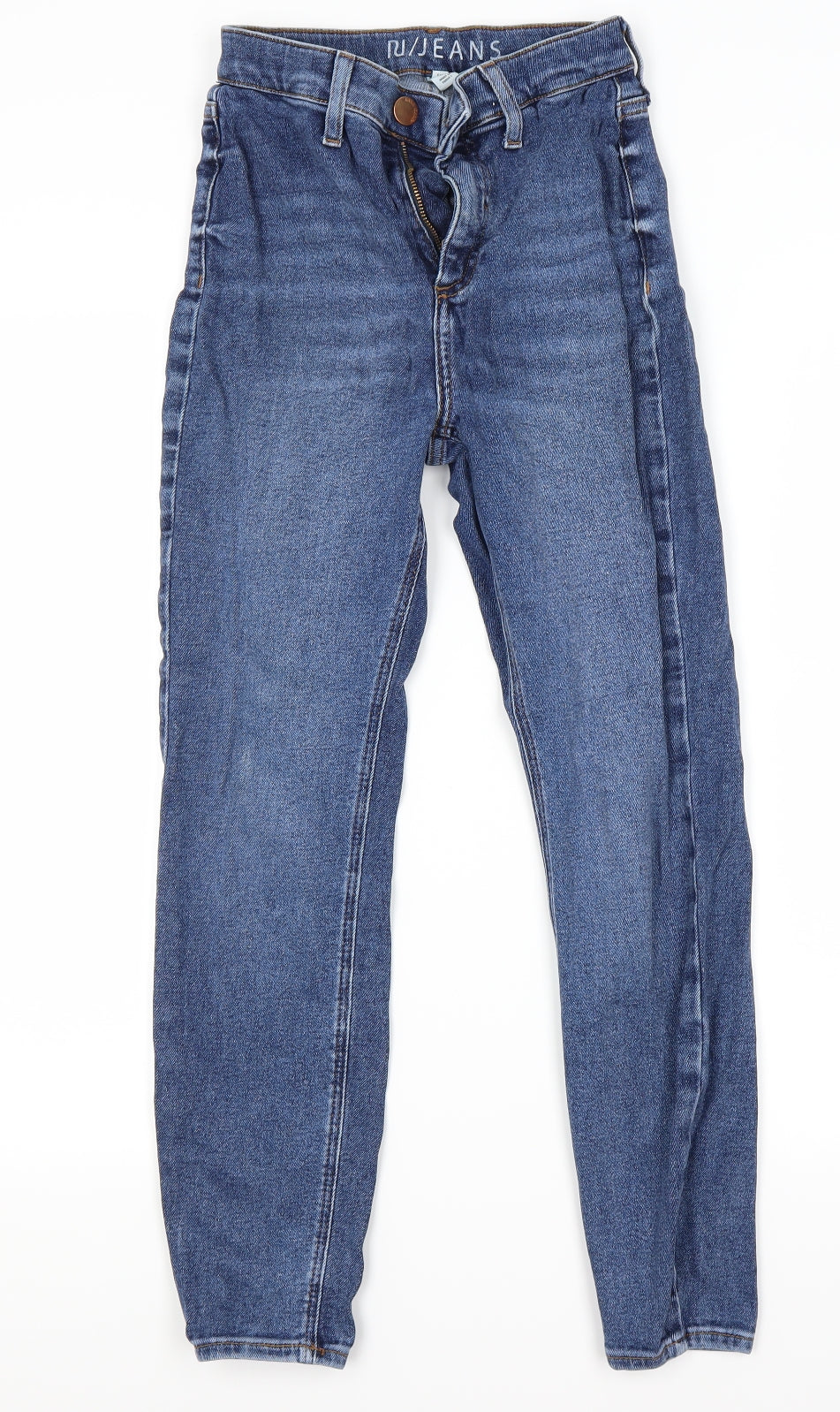 Preworn Womens Blue  Denim Skinny Jeans Size 8 L27 in