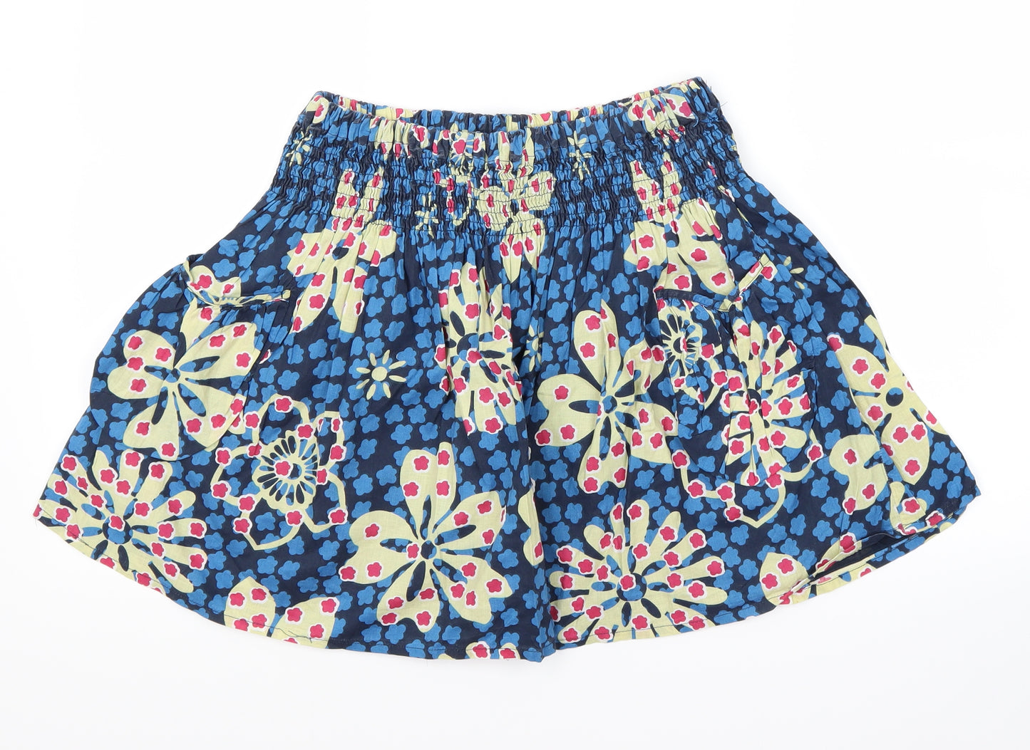Papaya Womens Blue Floral  Mini Skirt Size 8