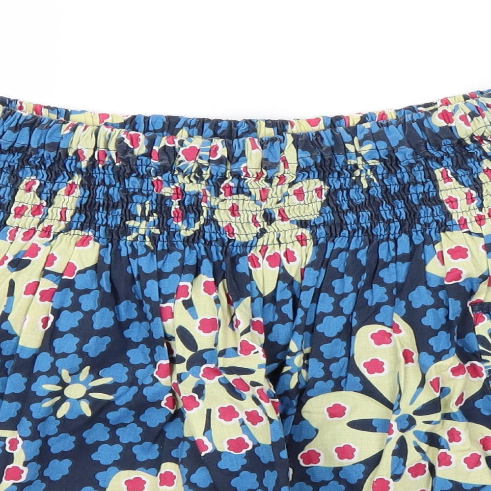 Papaya Womens Blue Floral  Mini Skirt Size 8