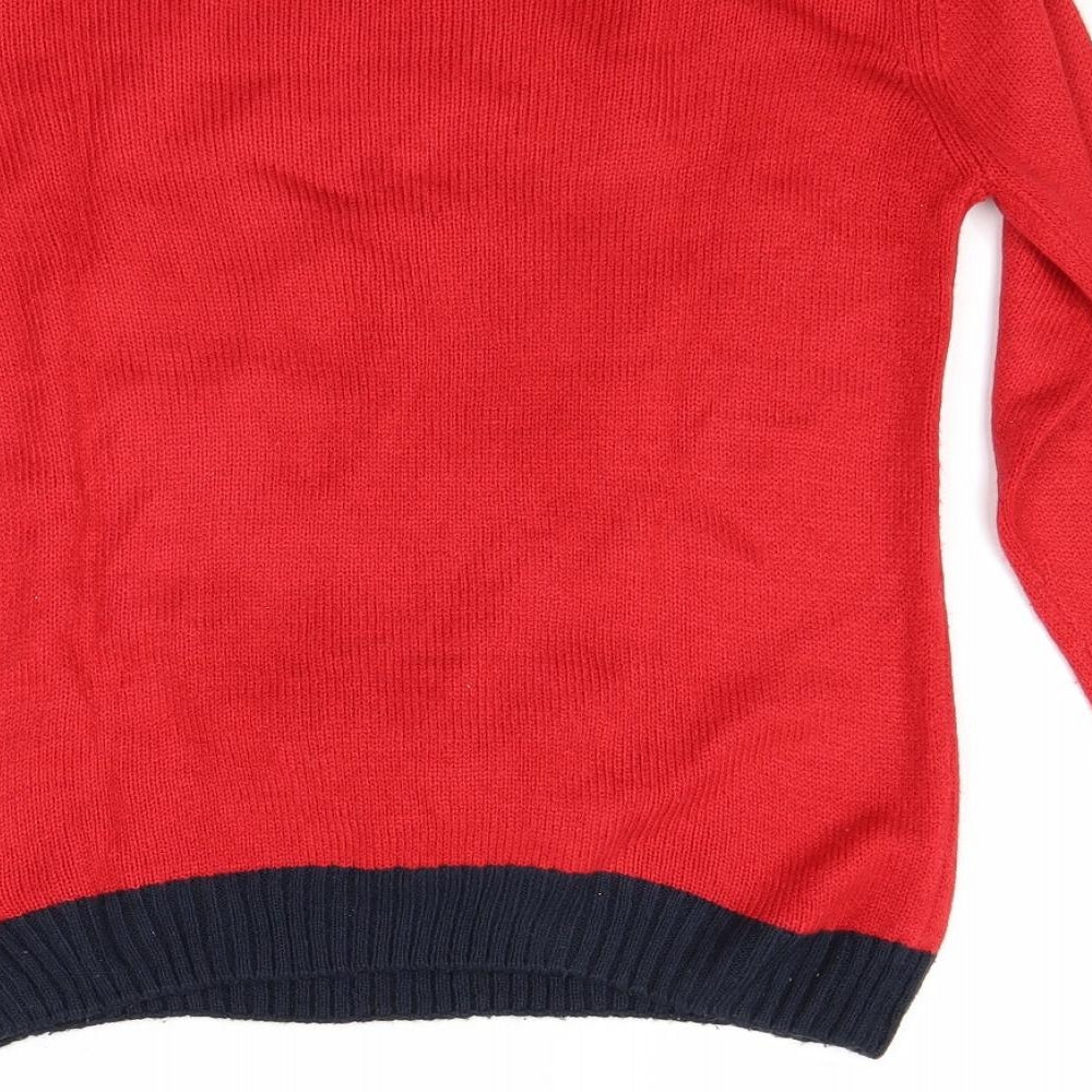 George Boys Red   Pullover Jumper Size 9-10 Years  - Christmas  Jumper