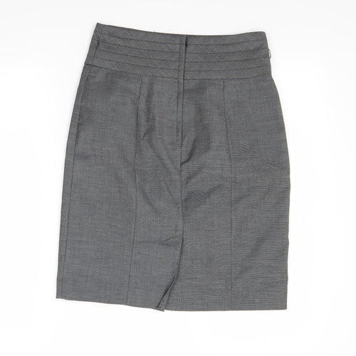 H&M Womens Grey   A-Line Skirt Size 8