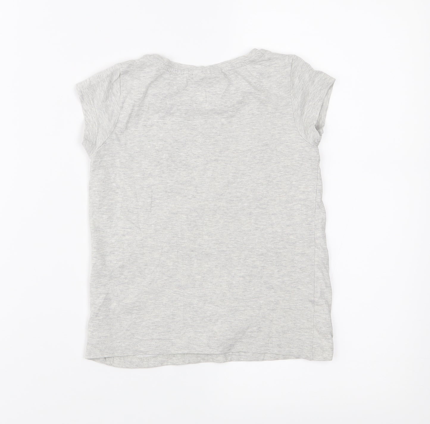 NEXT Girls Grey  Jersey Basic T-Shirt Size 5 Years  - Hearts
