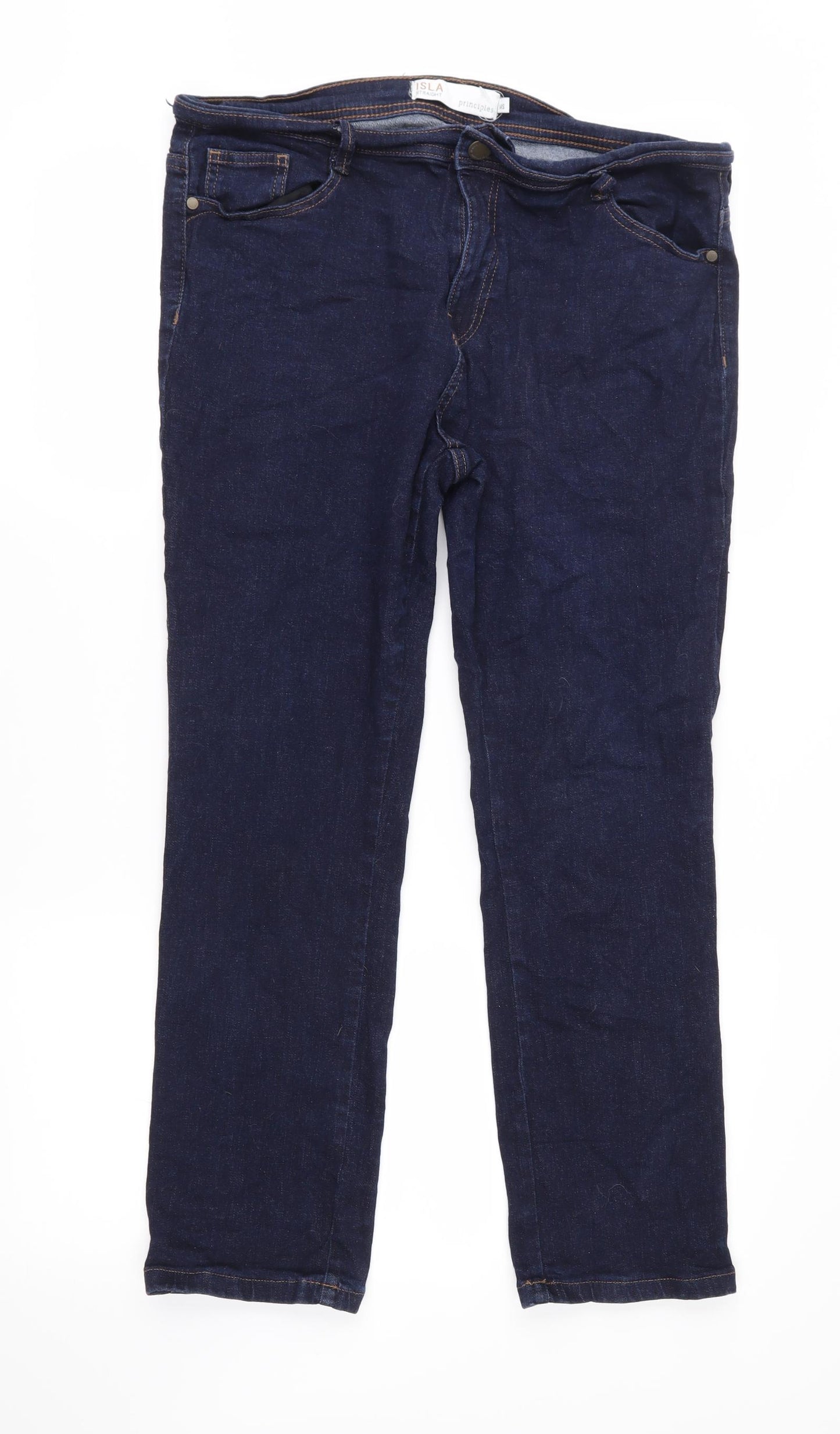 Principles Womens Blue  Denim Straight Jeans Size 14 L26 in