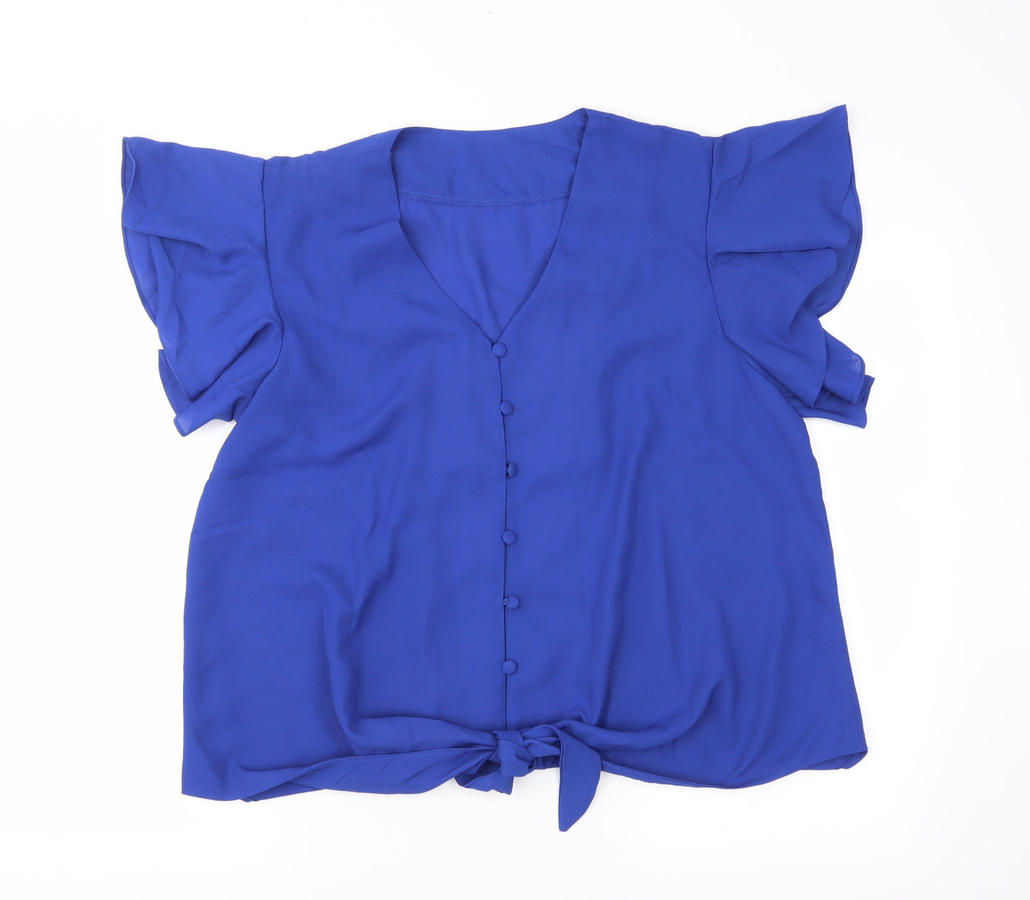 Preworn Womens Blue   Basic Blouse Size XL
