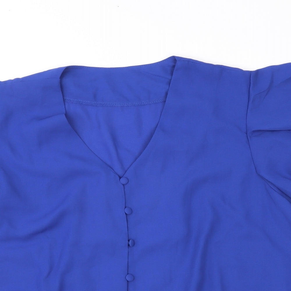 Preworn Womens Blue   Basic Blouse Size XL