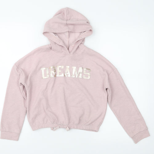 Matalan Girls Pink   Pullover Hoodie Size 9 Years