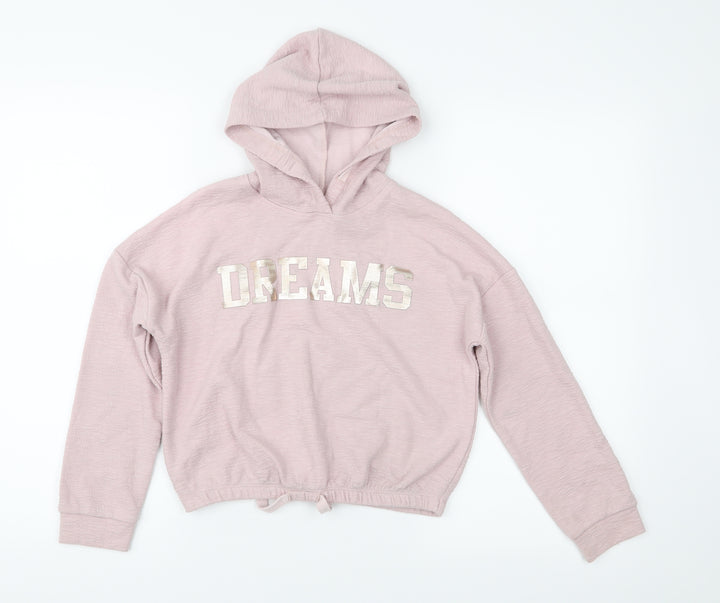 Matalan Girls Pink   Pullover Hoodie Size 9 Years
