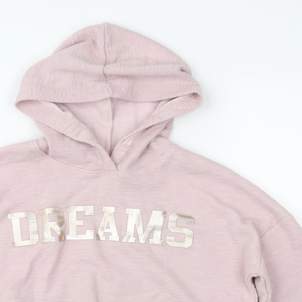 Matalan Girls Pink   Pullover Hoodie Size 9 Years