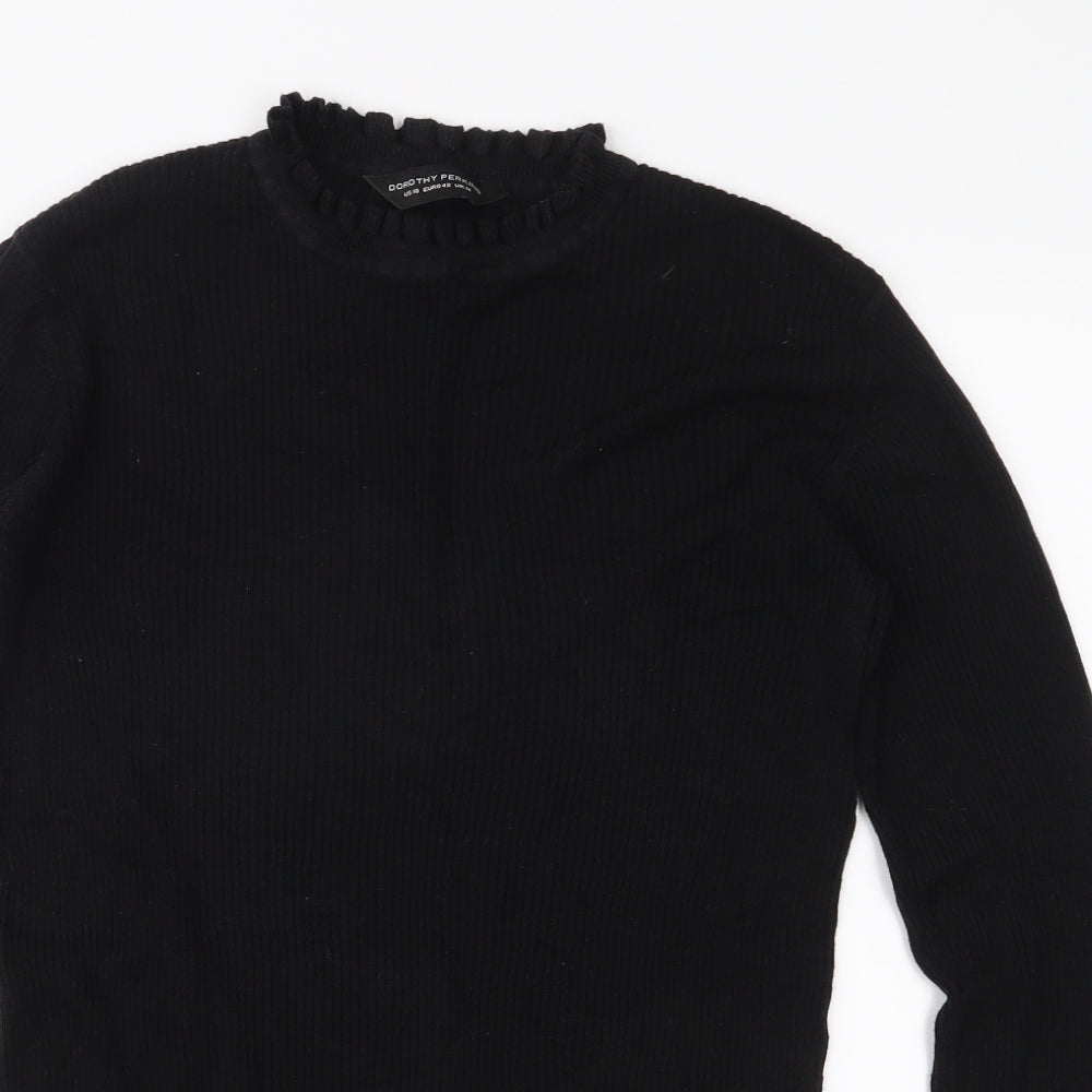 Dorothy Perkins Womens Black  Knit Pullover Jumper Size 14