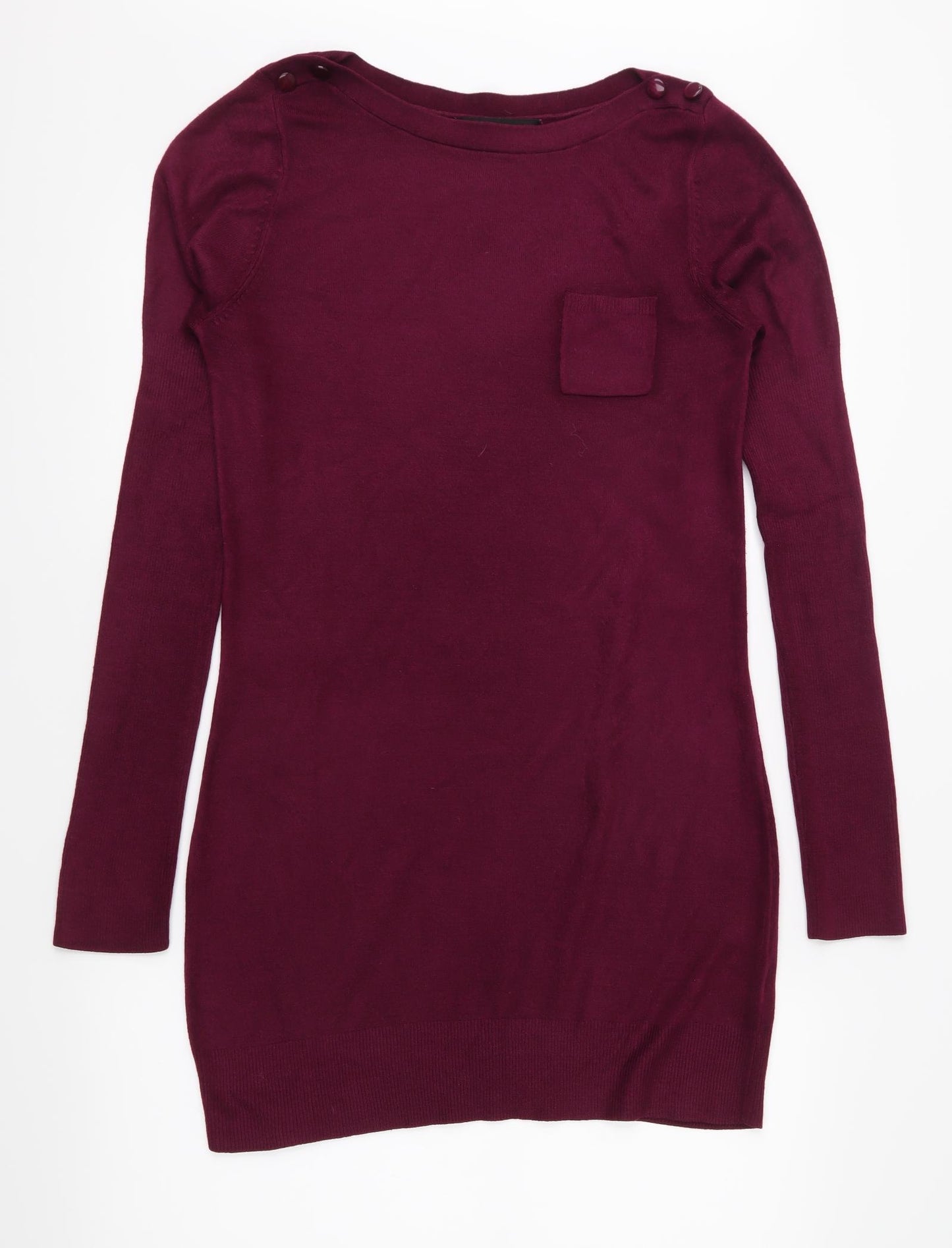 Dorothy Perkins Womens Purple  Knit Jumper Dress  Size 8