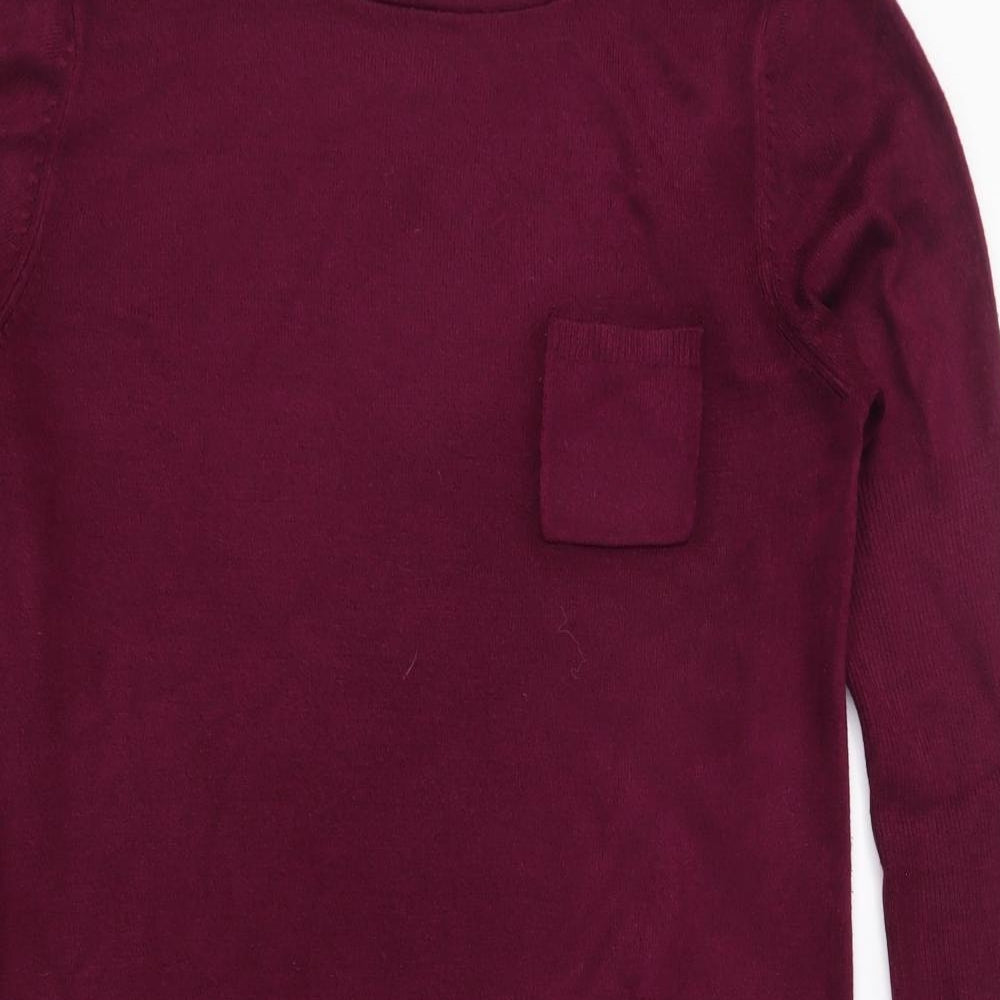 Dorothy Perkins Womens Purple  Knit Jumper Dress  Size 8