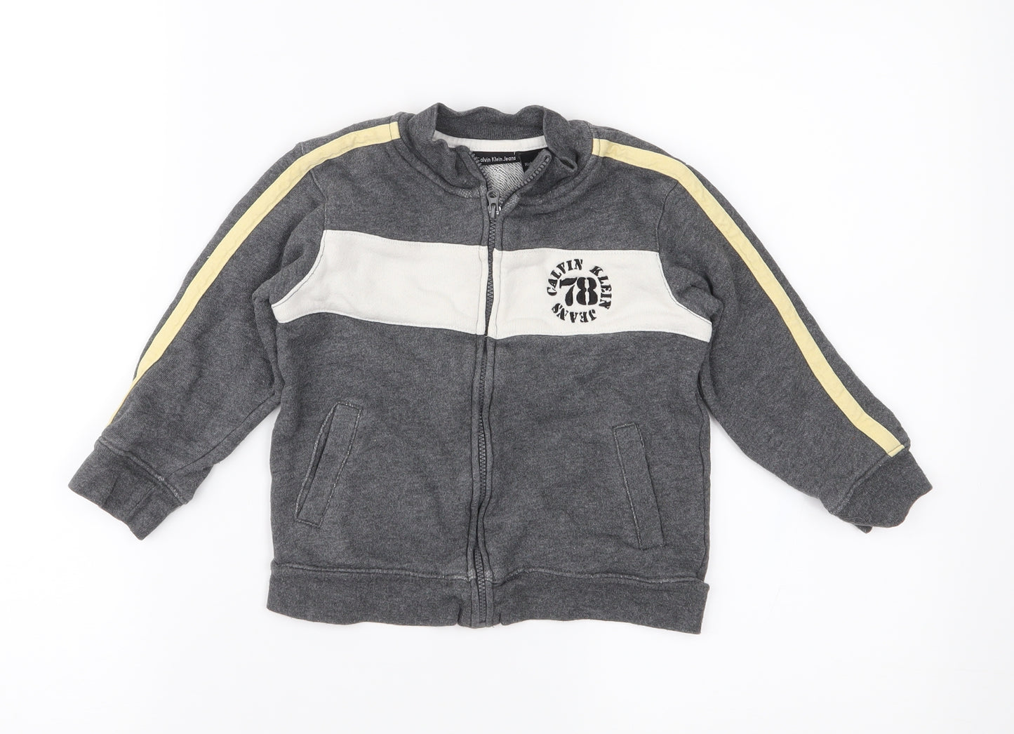 Calvin Klein Boys Grey   Full Zip Sweatshirt Size 4 Years