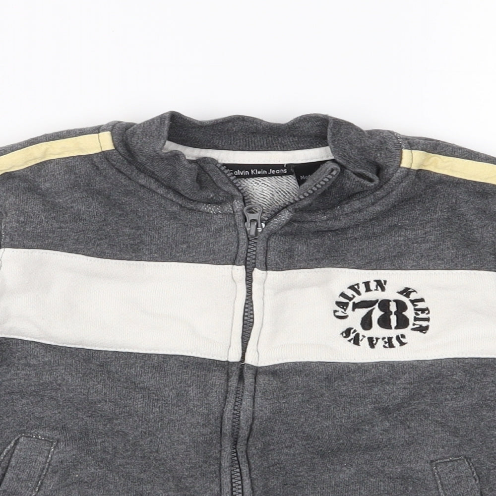 Calvin Klein Boys Grey   Full Zip Sweatshirt Size 4 Years