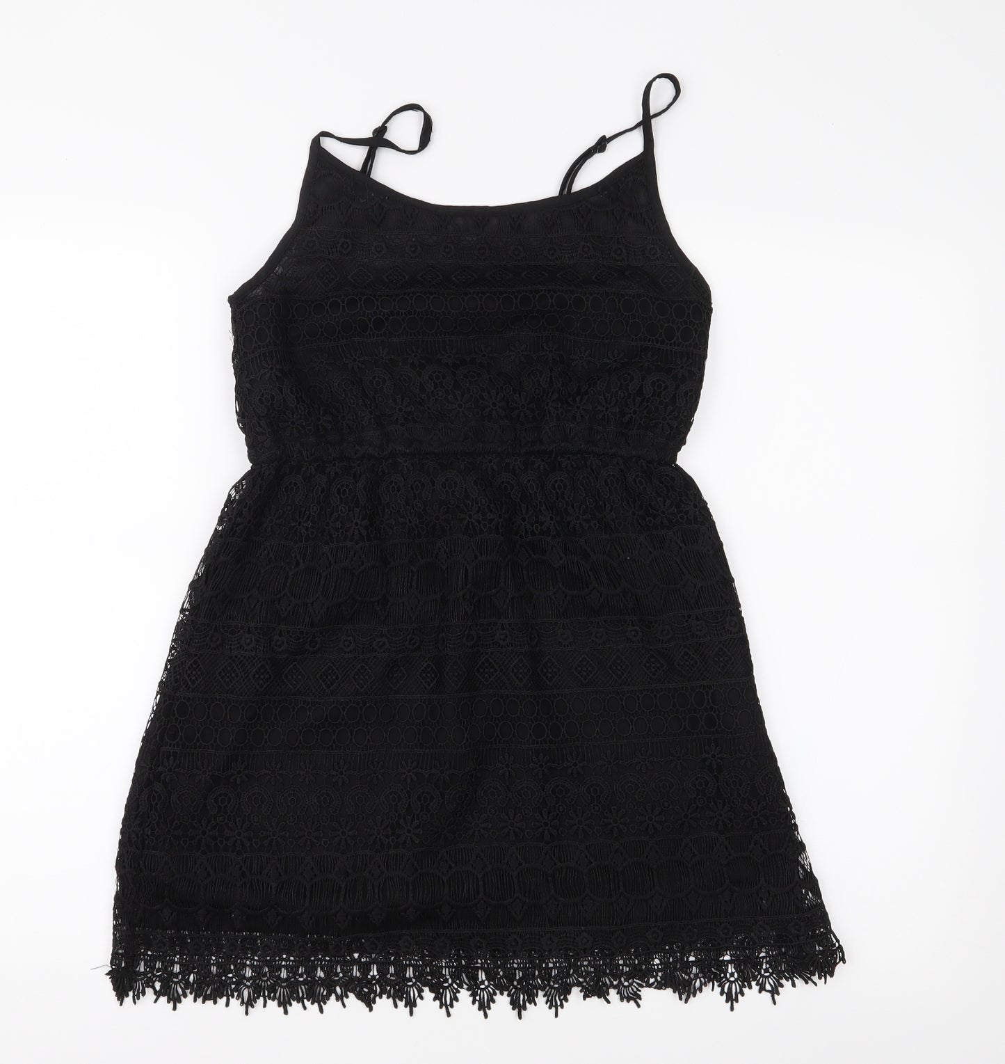 H&M Womens Black  Lace Slip Dress  Size S