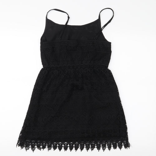 H&M Womens Black  Lace Slip Dress  Size S