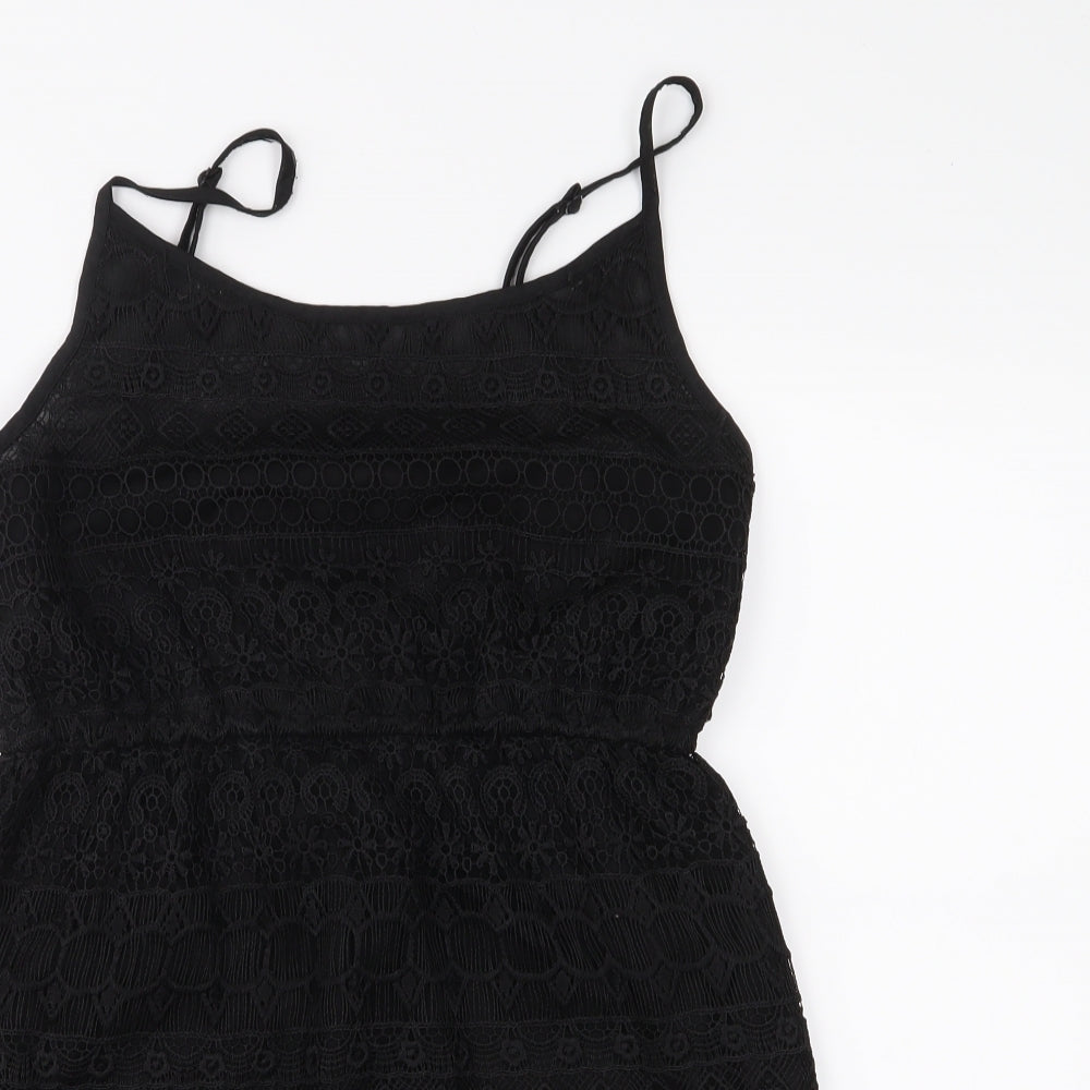 H&M Womens Black  Lace Slip Dress  Size S