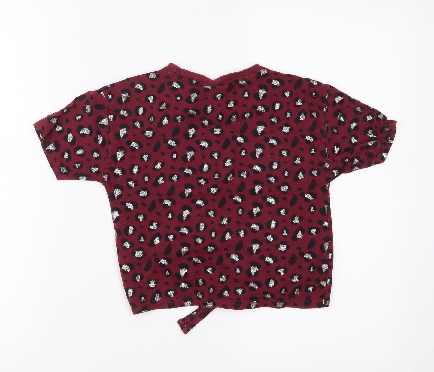 McKenzie Girls Purple Animal Print Jersey Basic T-Shirt Size 7-8 Years