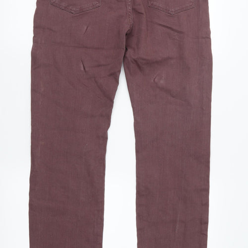Red Herring Mens Brown  Denim Straight Jeans Size 32 in L33 in