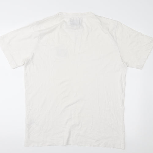 Calvin Klein Mens White  Jersey  T-Shirt Size M