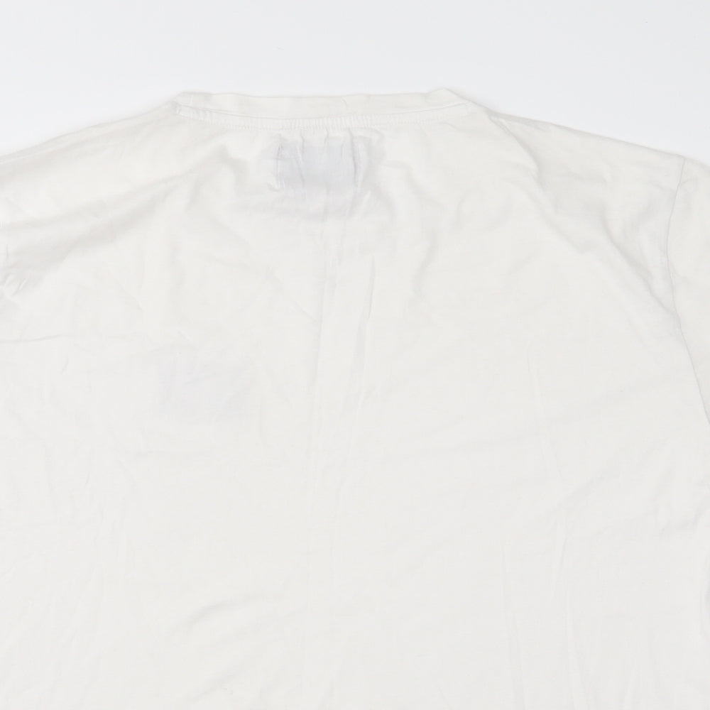 Calvin Klein Mens White  Jersey  T-Shirt Size M