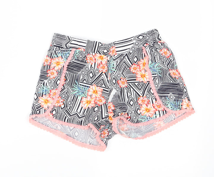 Primark Girls Multicoloured Floral Jersey Mom Shorts Size 8-9 Years