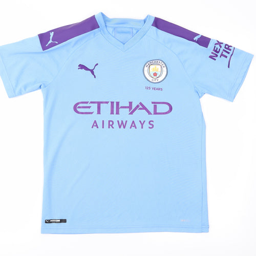 PUMA Boys Blue   Basic T-Shirt Size 13-14 Years  - Manchester City Football Club