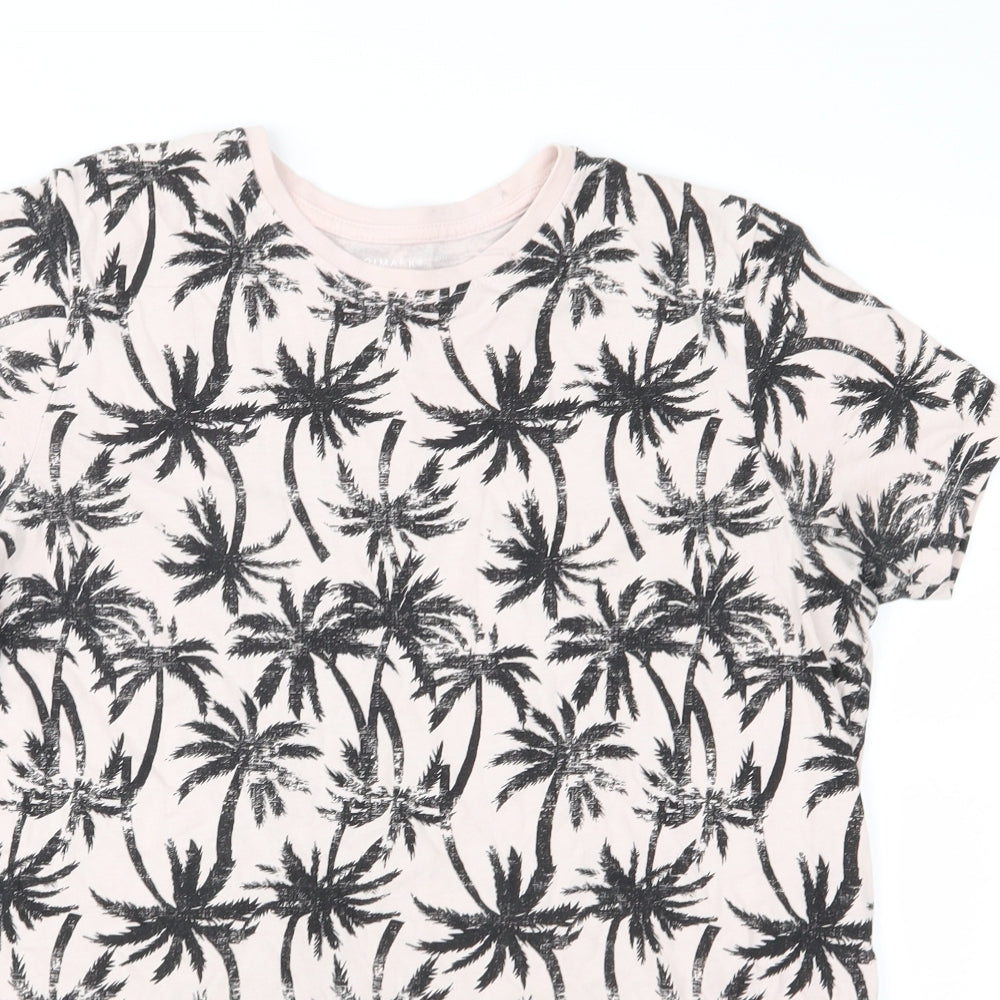 Primark Boys Pink Geometric Jersey Basic T-Shirt Size 12-13 Years
