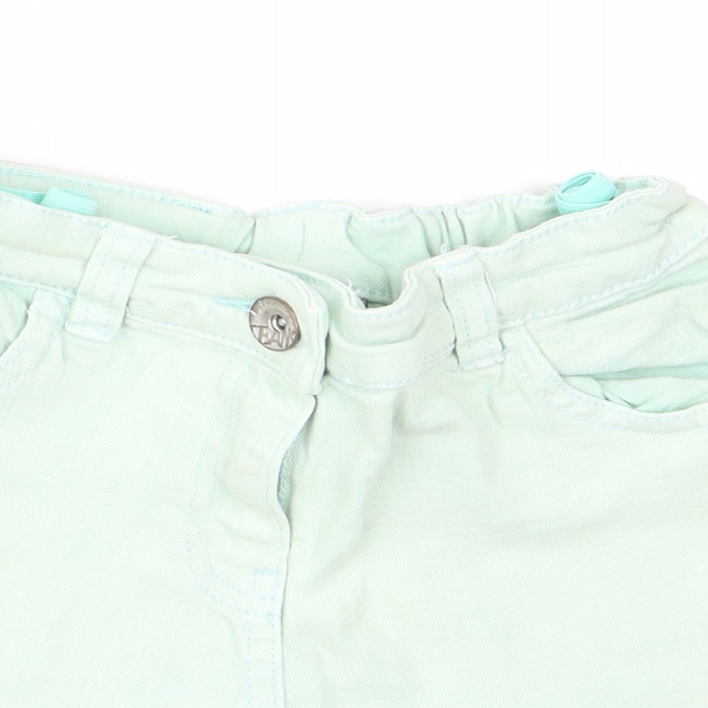 NEXT Girls Green  Denim Cut-Off Shorts Size 8 Years