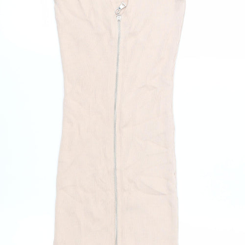 New Look Womens Beige  Jersey Sheath  Size 8