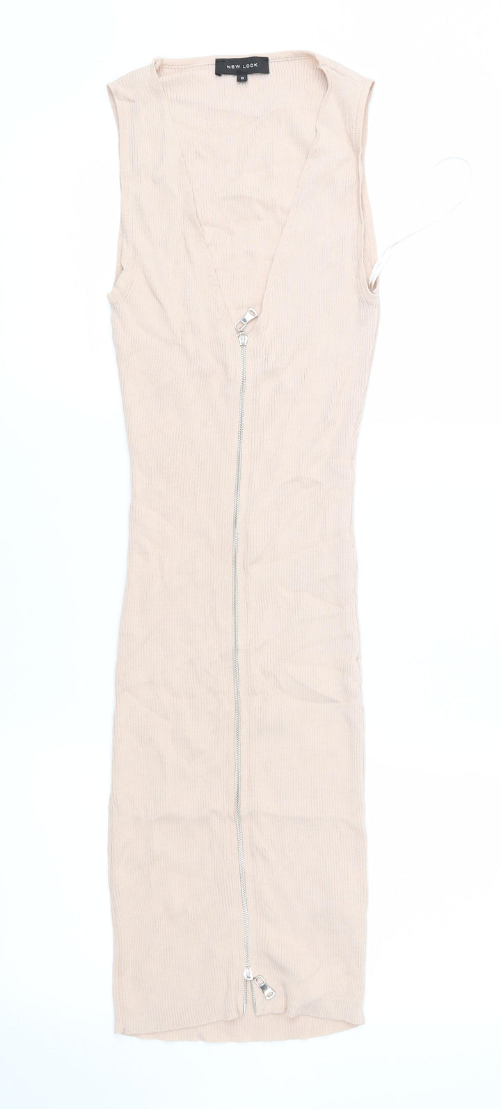 New Look Womens Beige Jersey Sheath Size 8