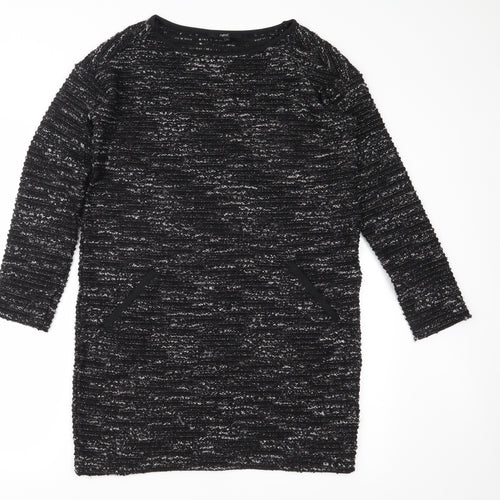 NEXT Womens Black  Knit Jumper Dress  Size 12