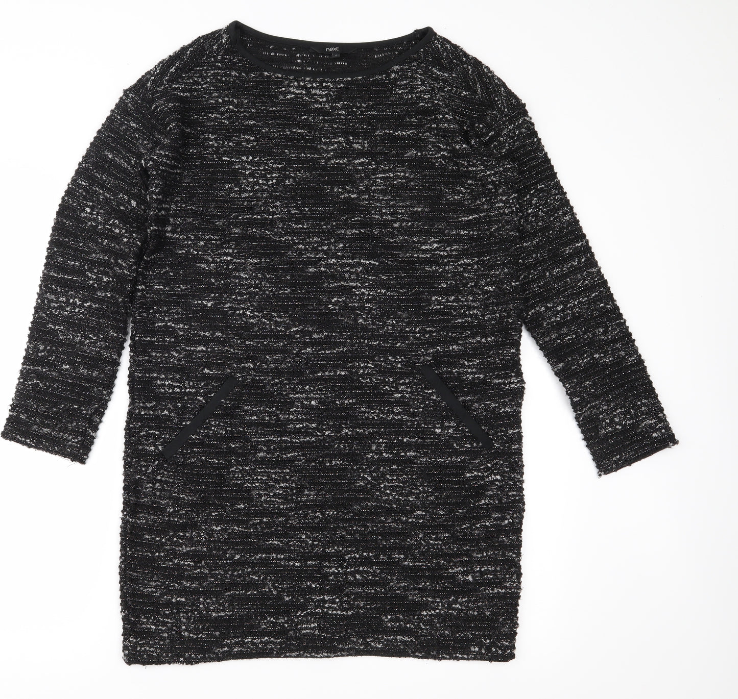 NEXT Womens Black  Knit Jumper Dress  Size 12