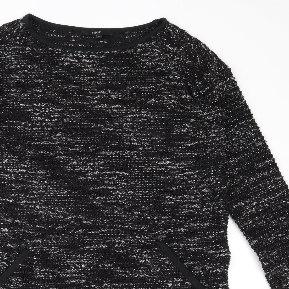 NEXT Womens Black  Knit Jumper Dress  Size 12