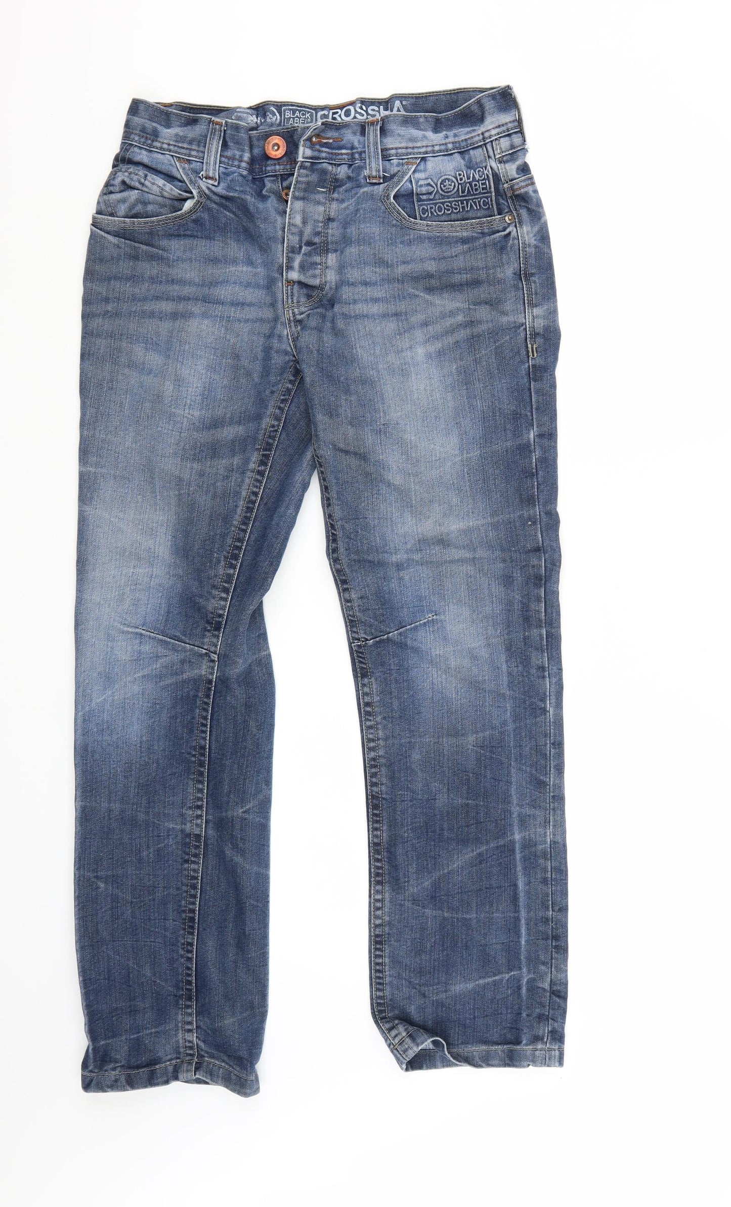 Crosshatch Mens Blue   Straight Jeans Size 30 L29 in