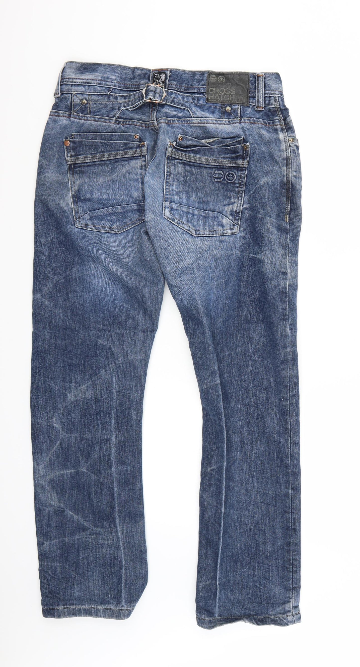 Crosshatch Mens Blue   Straight Jeans Size 30 L29 in