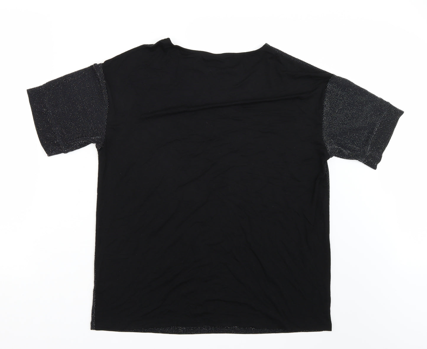 George Womens Black   Basic T-Shirt Size 16
