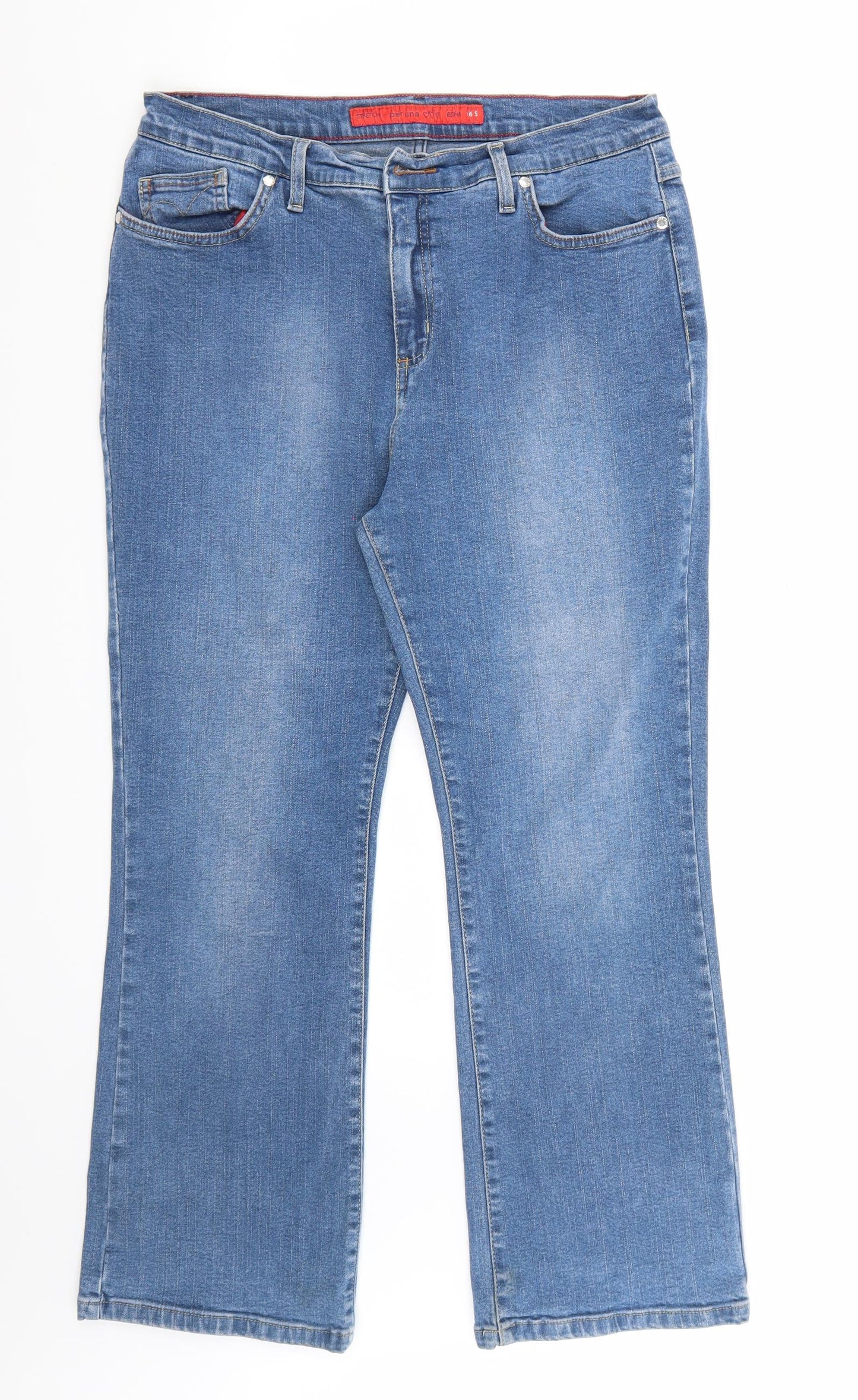 Per Una Womens Blue   Bootcut Jeans Size 16 L28 in