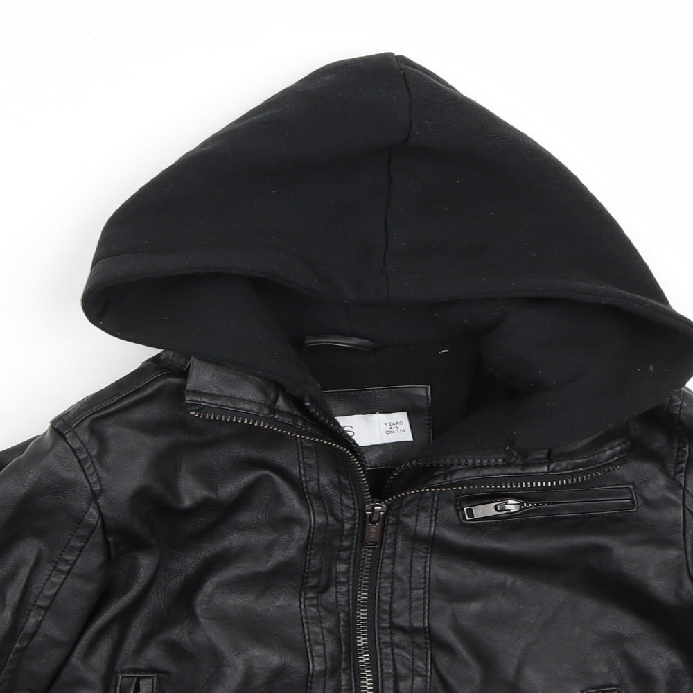 OVS Girls Black   Jacket Coat Size 4-5 Years
