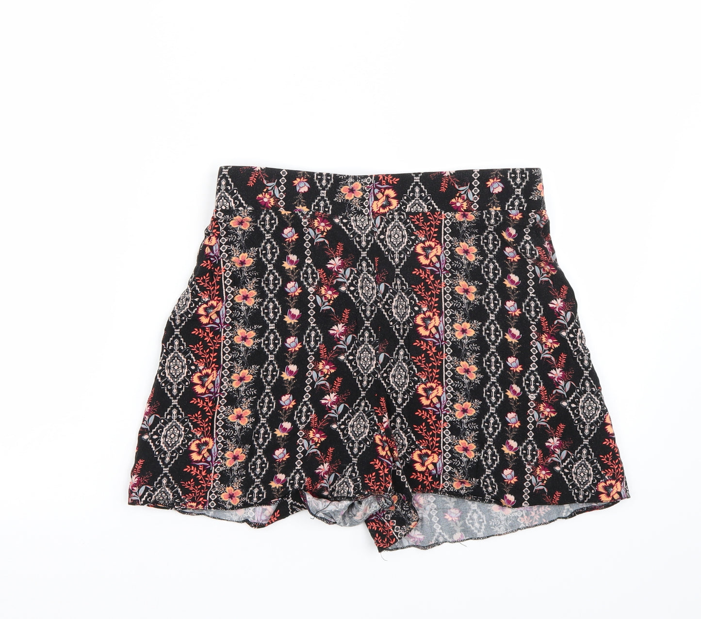 Newlook Womens Black Floral  Bermuda Shorts Size 12