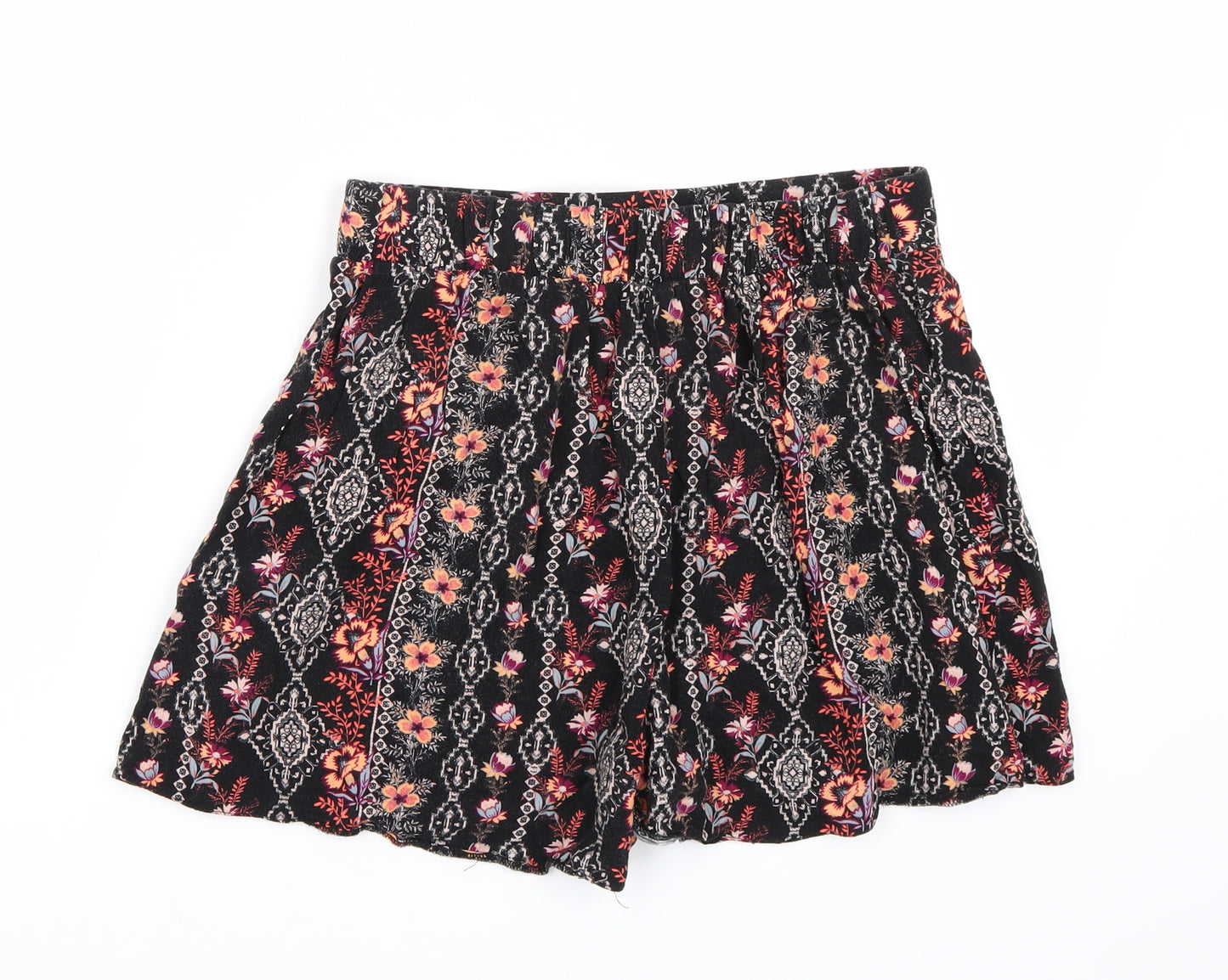 Newlook Womens Black Floral  Bermuda Shorts Size 12