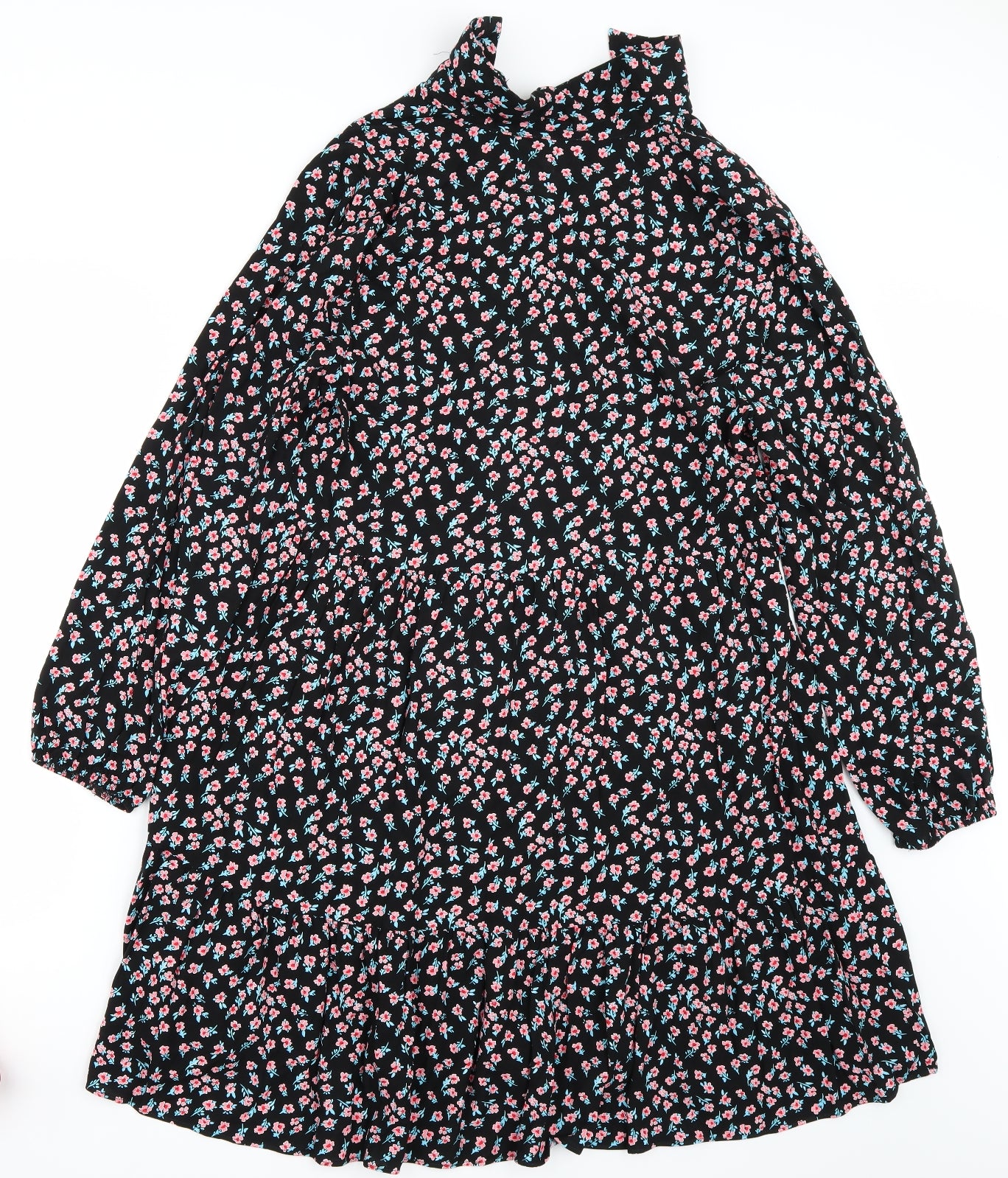 Papaya Womens Black Floral  A-Line  Size 16