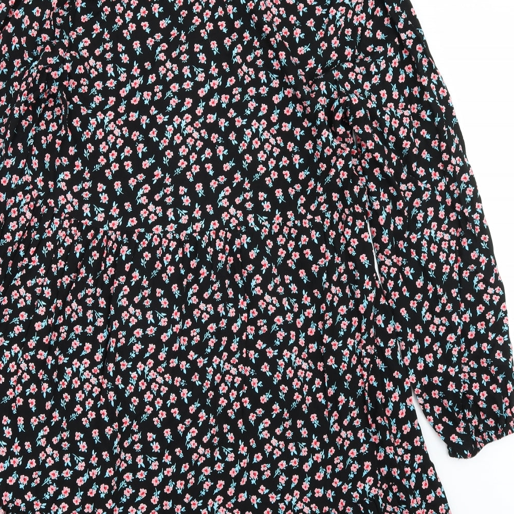 Papaya Womens Black Floral  A-Line  Size 16
